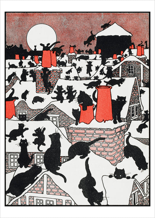 Charles Robinson: A Black Cat Holiday Postcard_Front_Flat