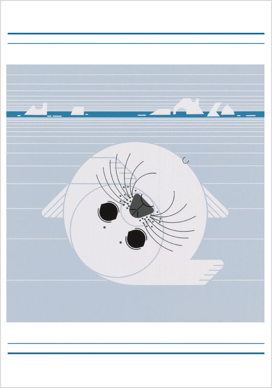 Charley Harper: Whitecoat Notecard_Front_Flat