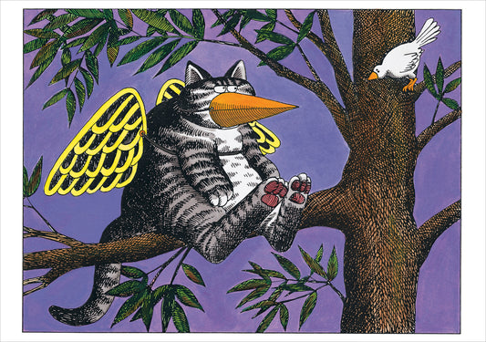 B. Kliban: Cat Wearing Bird Disguise Notecard_Front_Flat