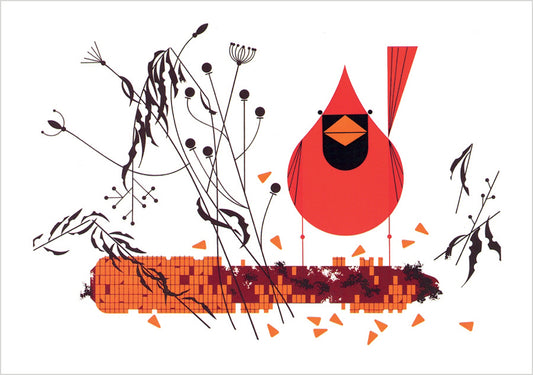 Charley Harper: Red and Fed Notecard_Front_Flat