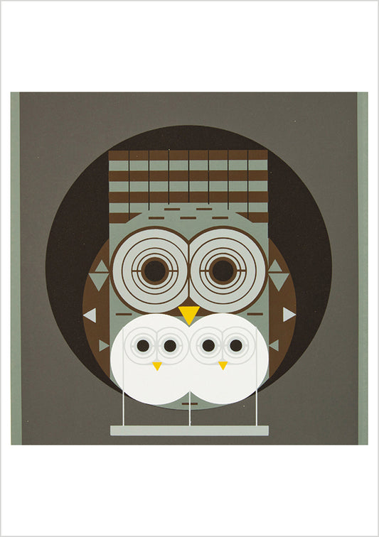 Charley Harper: Family Owlbum Notecard_Front_Flat