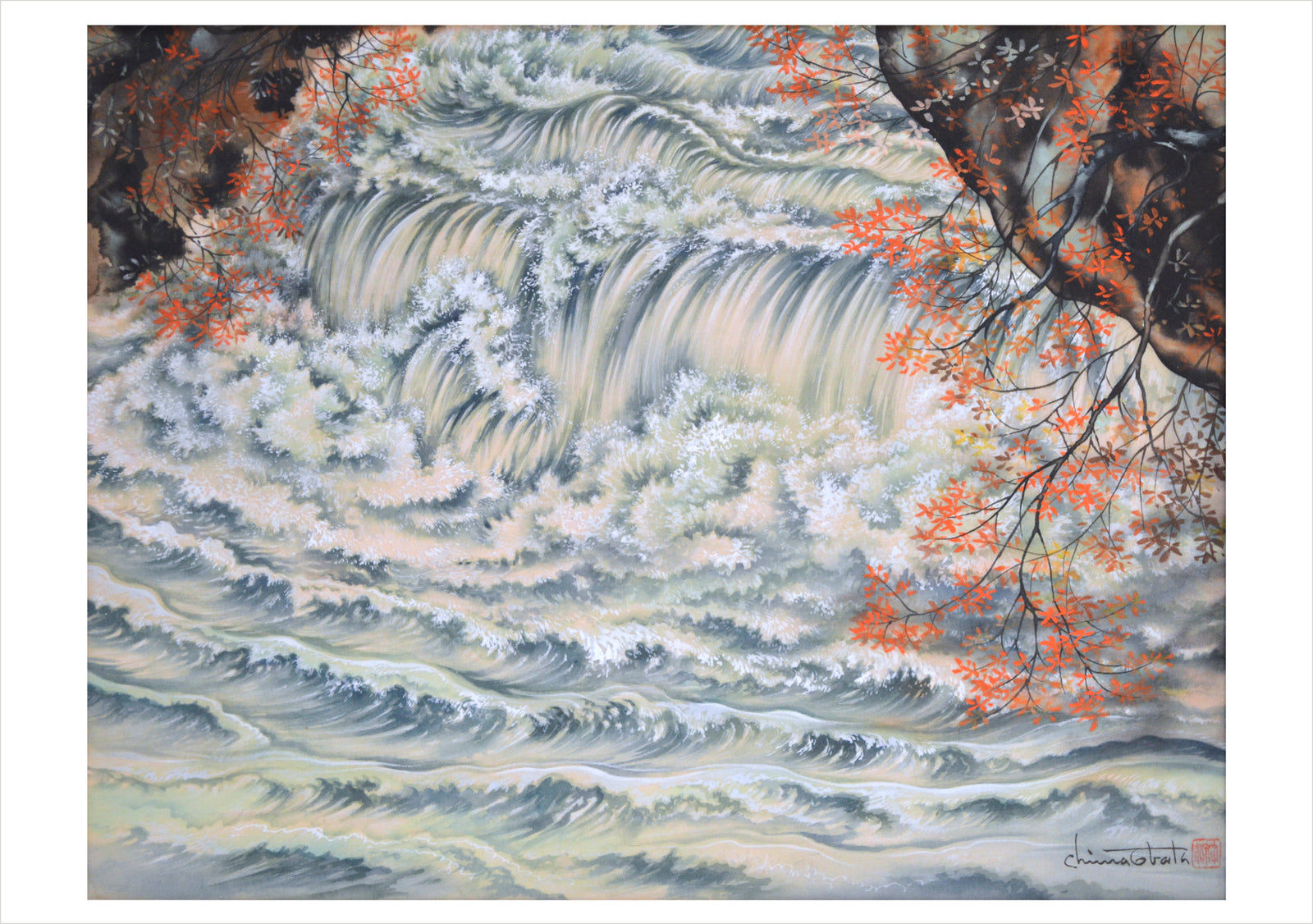 Chiura Obata: Mountain Stream in Autumn Notecard_Front_Flat