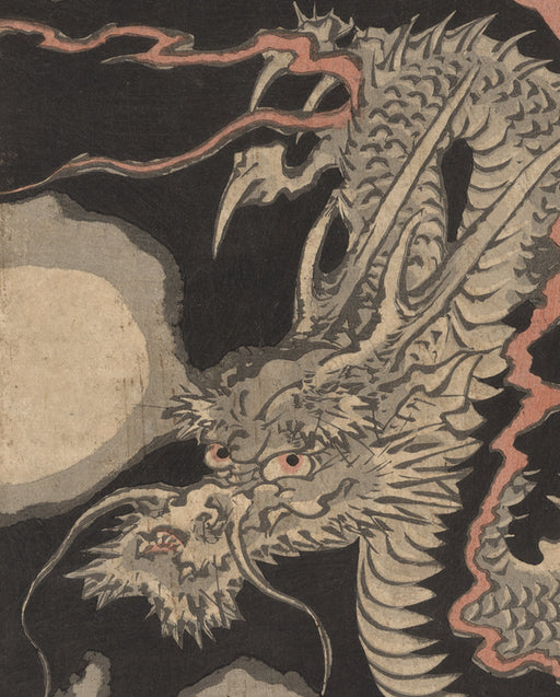 Utagawa Kuniyoshi: Dragon Breathing Clouds Bookmark_Zoom