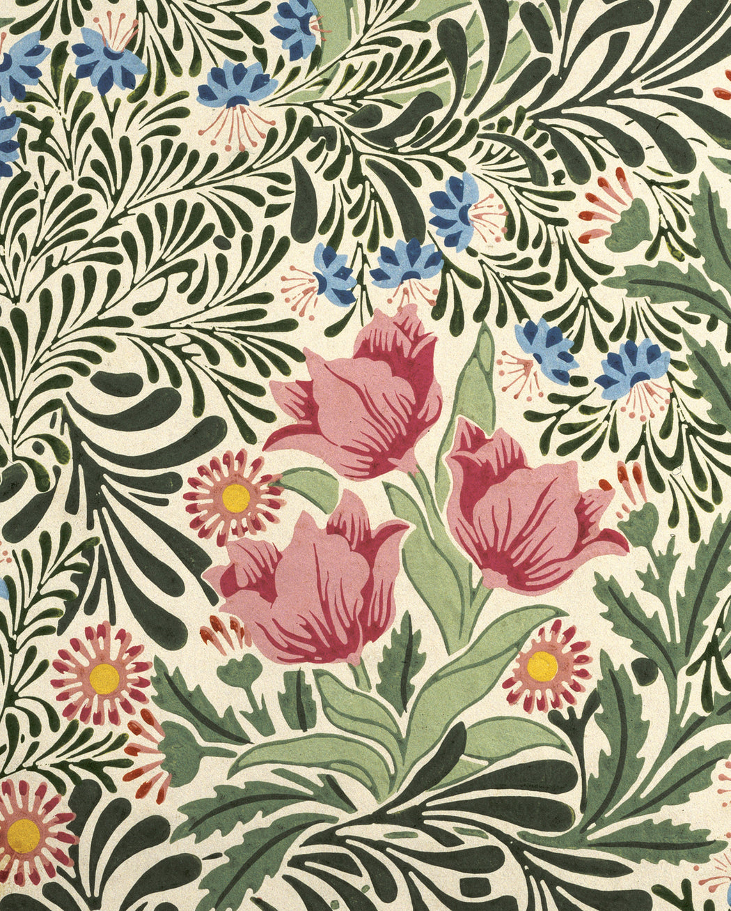 William Morris: Bower Pattern Bookmark_Zoom