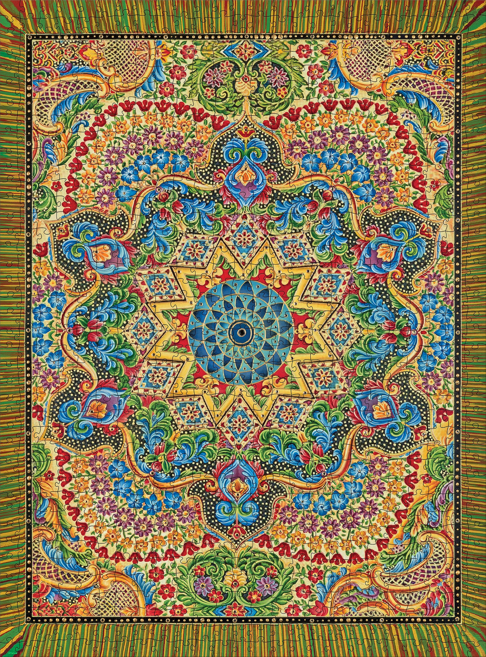 Paul Heussenstamm: Tapestry Mandala 1000-Piece Jigsaw Puzzle_Zoom