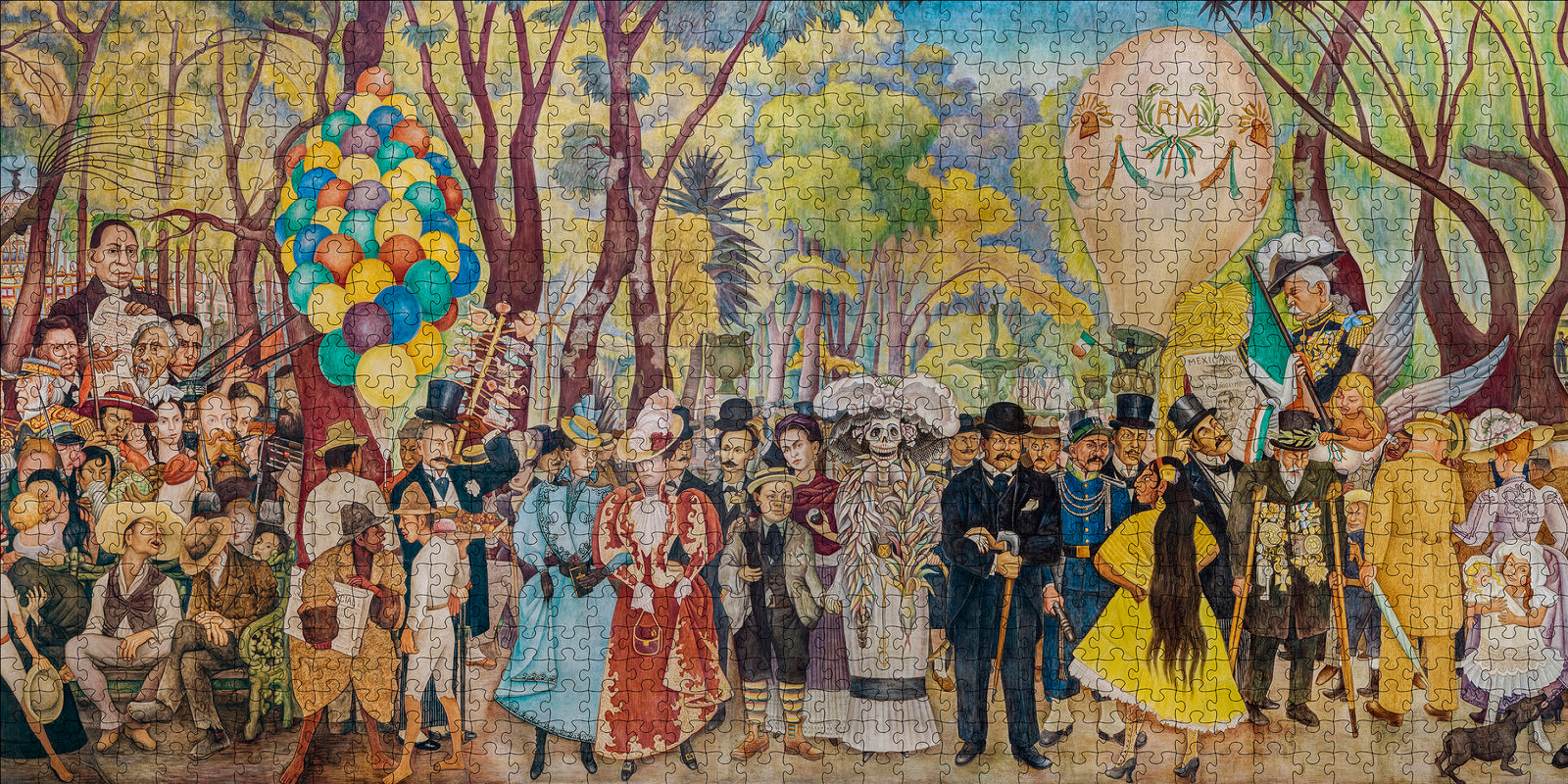 Diego Rivera: Dream of a Sunday Afternoon in Alameda Park 1000-Piece Jigsaw Puzzle_Zoom