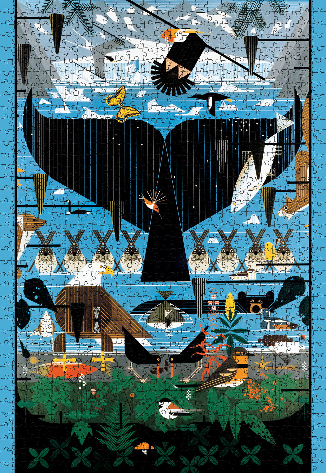 Charley Harper: Glacier Bay, Alaska 1000-piece Jigsaw Puzzle_Zoom