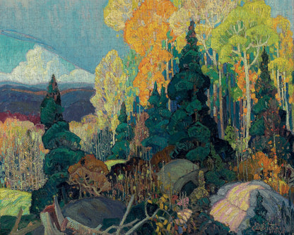 Franklin Carmichael: Autumn Hillside 1000-piece Jigsaw Puzzle_Zoom