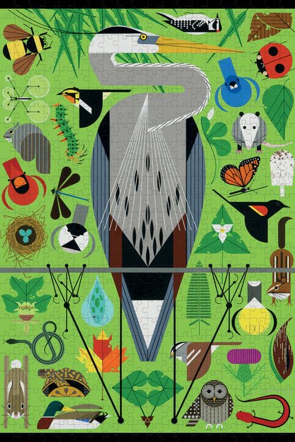 Charley Harper: Secret Sanctuary 500-piece Jigsaw Puzzle_Zoom