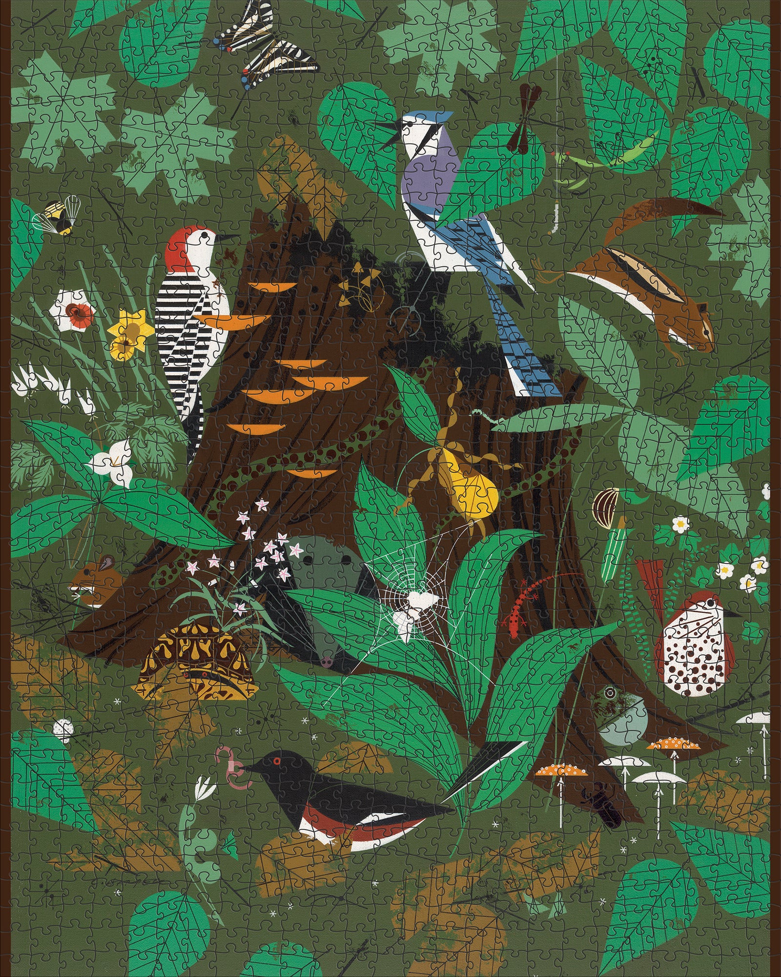 Charley Harper: Woodland Wonders 1000-piece Jigsaw Puzzle_Zoom