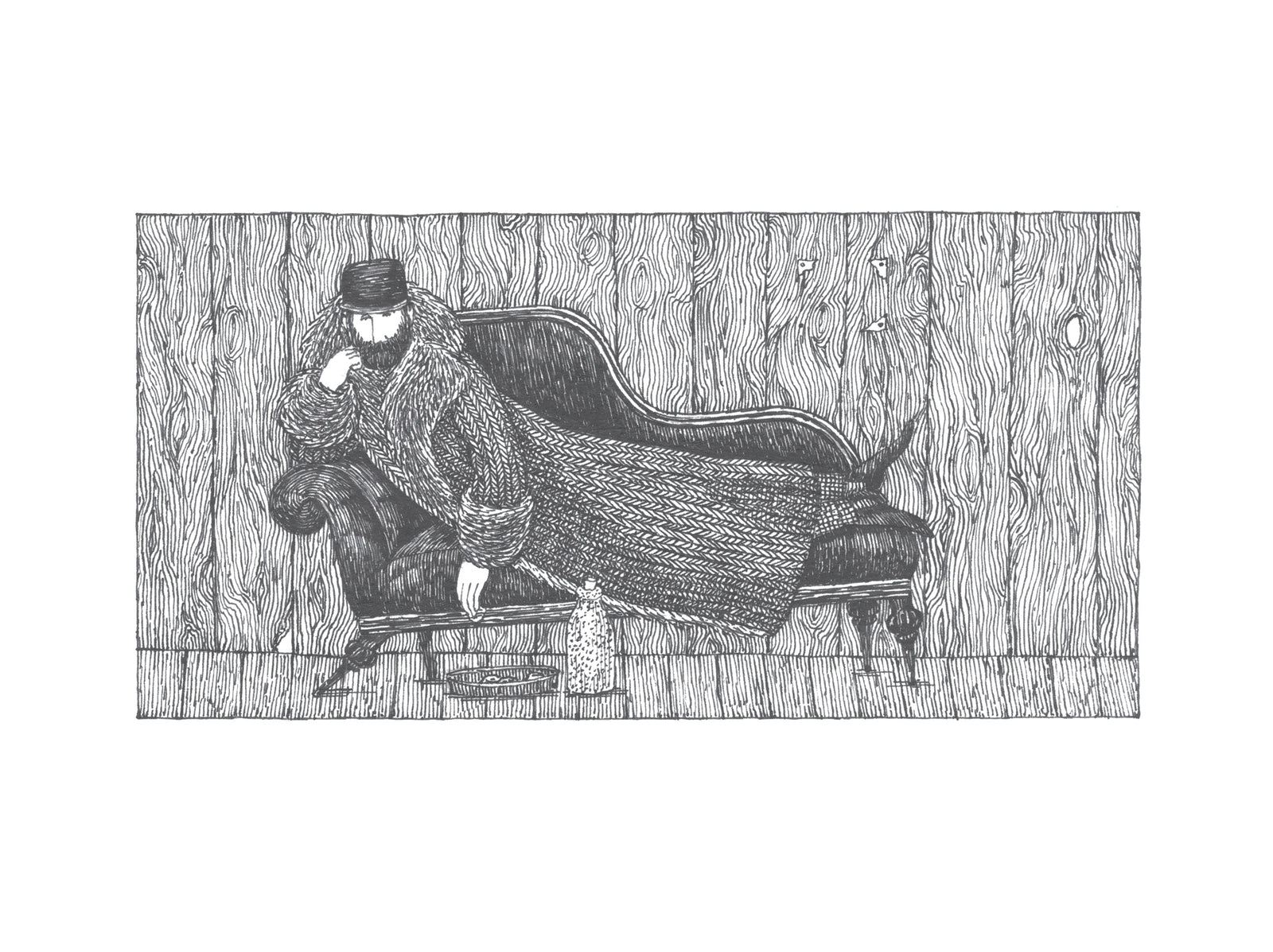 Edward Gorey: The Fraught Settee Slipcase Boxed Notecards_Interior_3