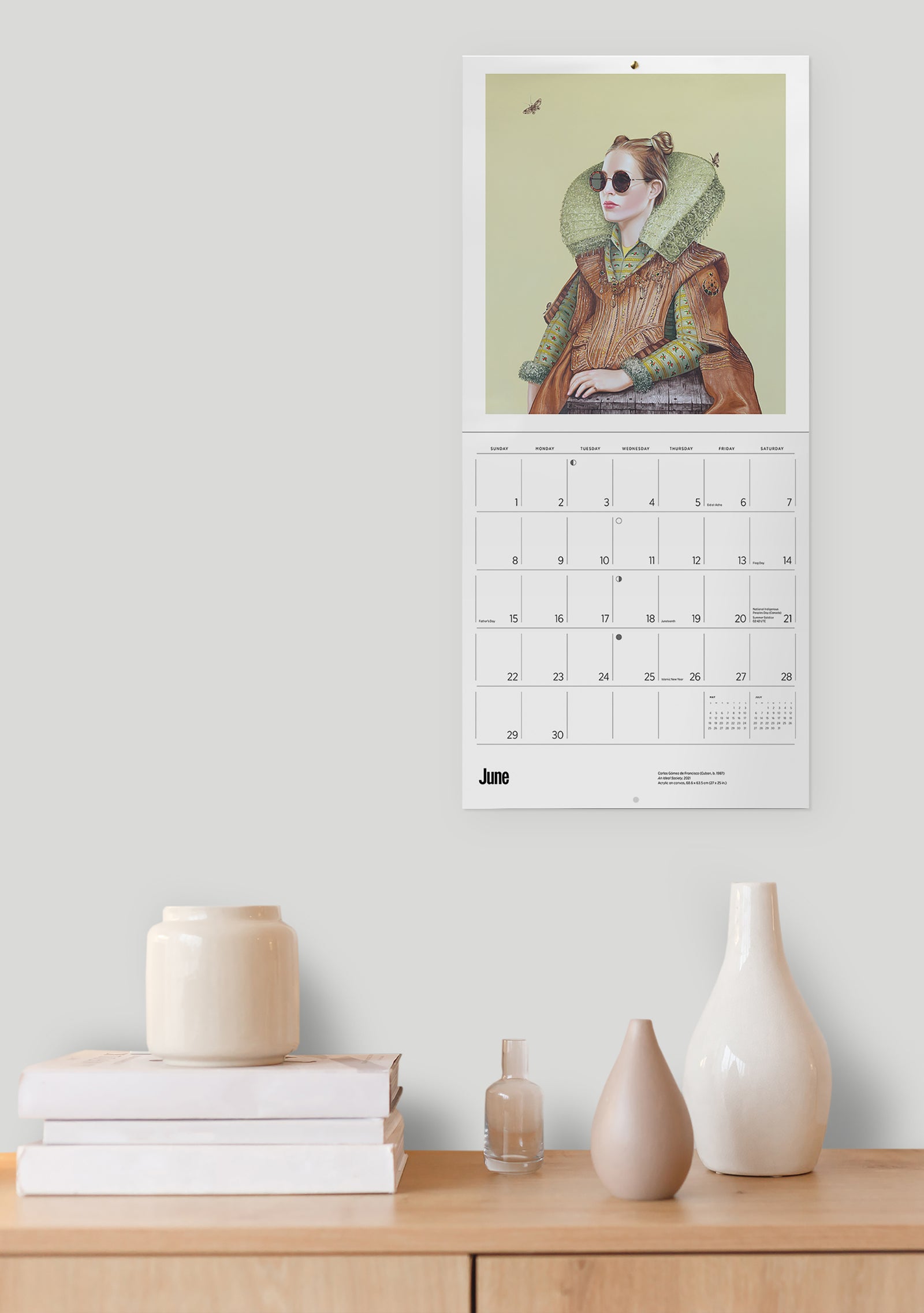 Carlos Gámez De Francisco: Girl with Sunglasses 2025 Wall Calendar_Interior_3