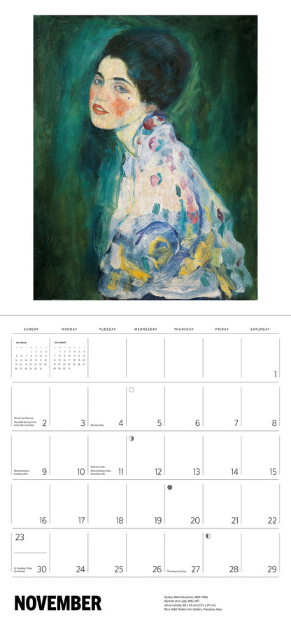 Gustav Klimt 2025 Wall Calendar_Interior_1