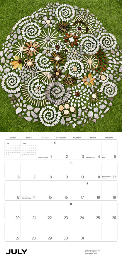 Fleeting Forms: The Land Art of James Brunt 2025 Wall Calendar_Interior_2