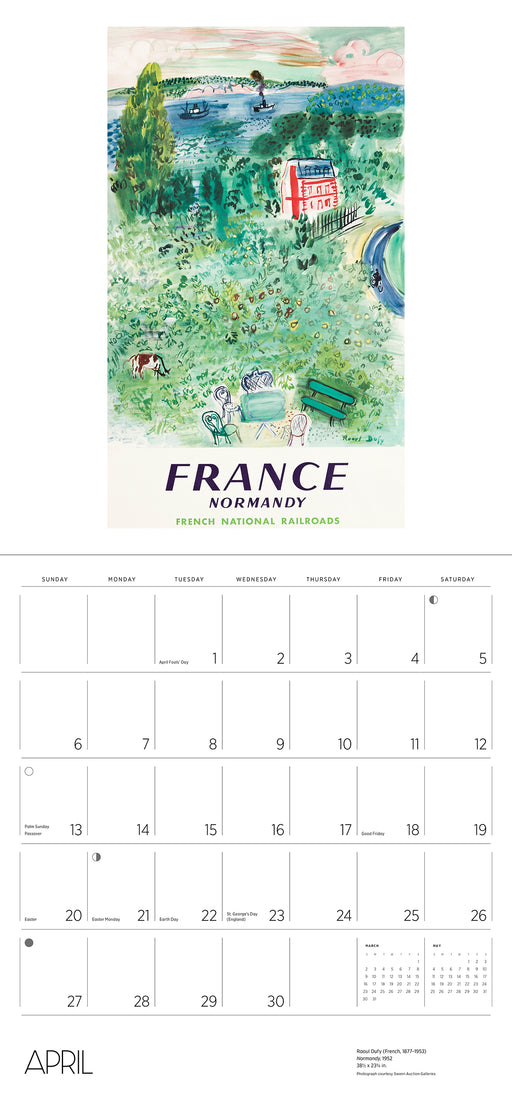 France: Vintage Travel Posters 2025 Wall Calendar_Interior_1