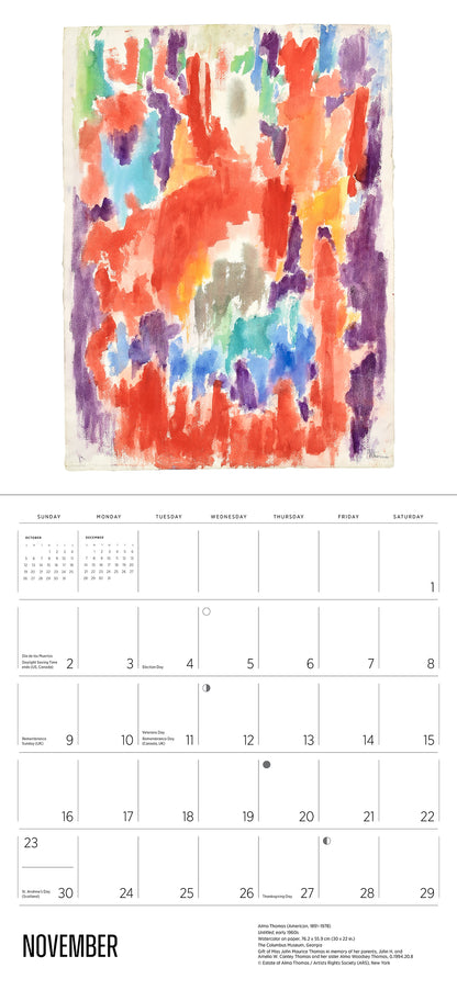 Alma Thomas 2025 Wall Calendar_Interior_2