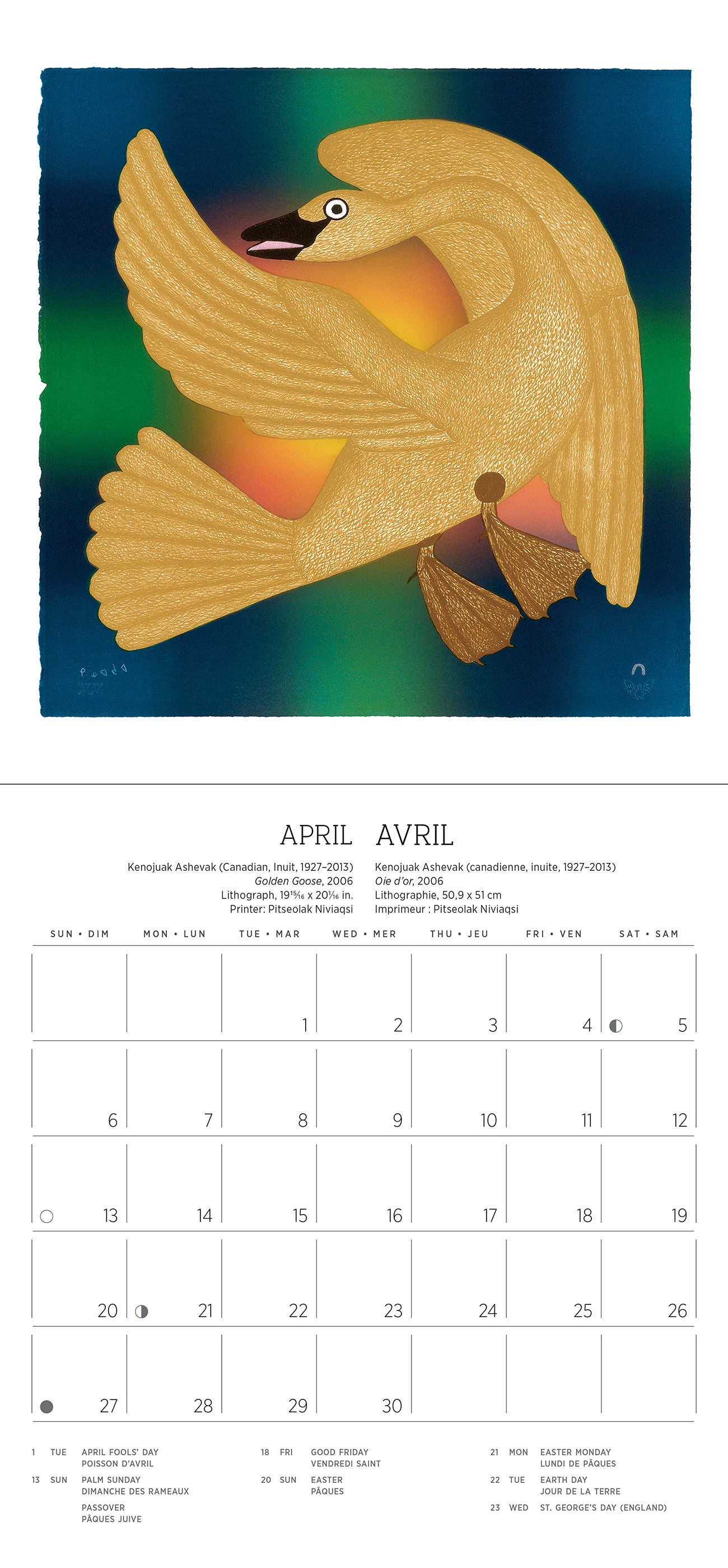 Inuit Art: Kinngait 2025 Mini Wall Calendar_Interior_1