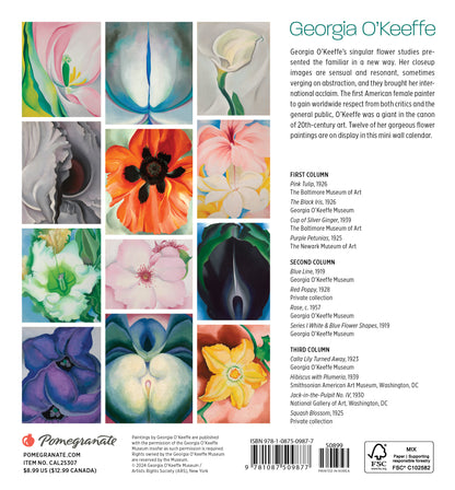 Georgia O'Keeffe 2025 Mini Wall Calendar_Back_Multipiece