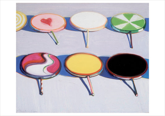 Wayne Thiebaud: Seven Suckers Birthday Card_Front_Flat