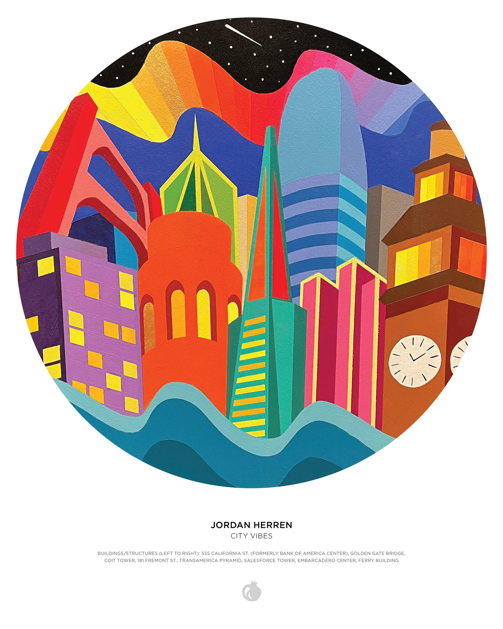 Jordan Herren: City Vibes 500-Piece Circular Jigsaw Puzzle_Interior_1