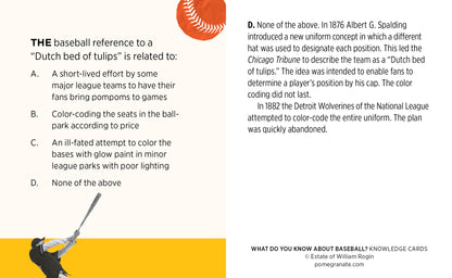 What Do You Know about Baseball? Knowledge Cards_Interior_1