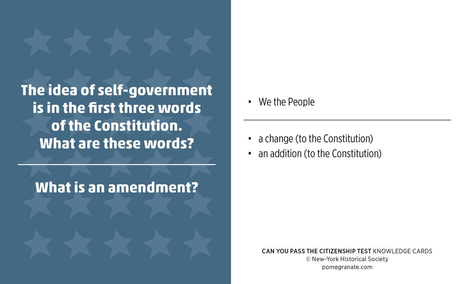 Can You Pass the Citizenship Test? Knowledge Cards_Interior_2