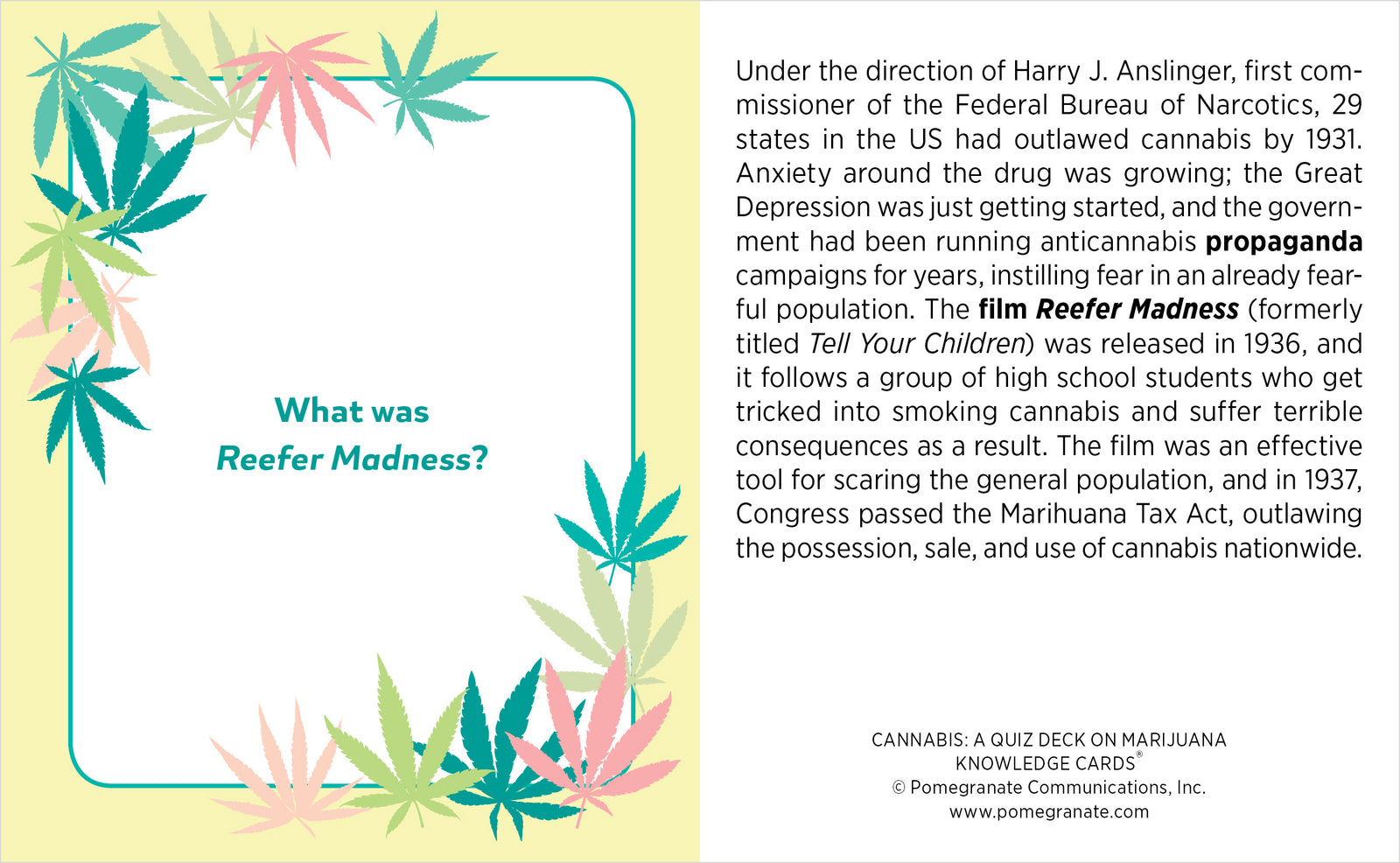 Cannabis: A Quiz Deck on Marijuana Knowledge Cards_Interior_3