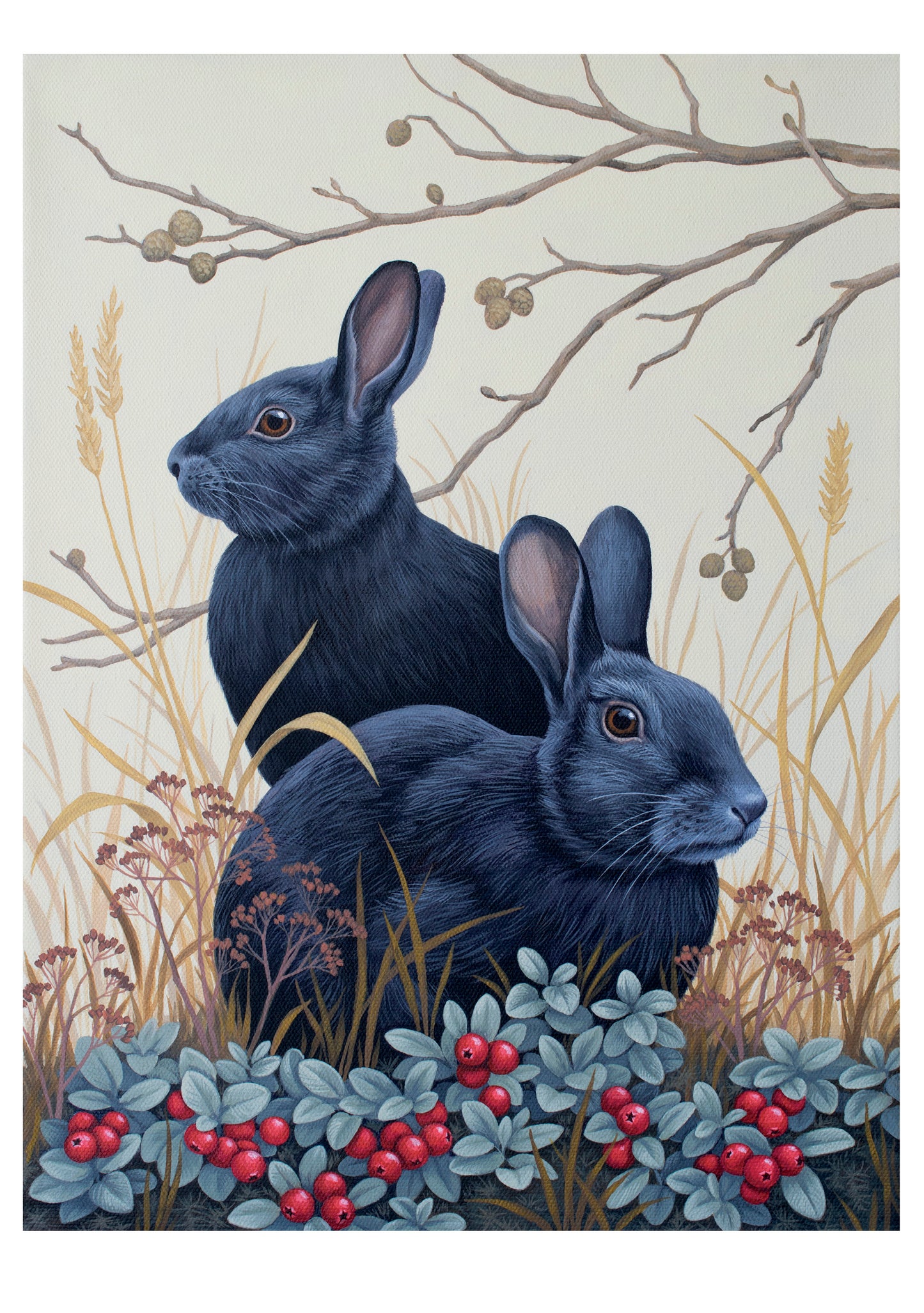 Vasilisa Romanenko: Black Rabbits Notecard_Front_Flat