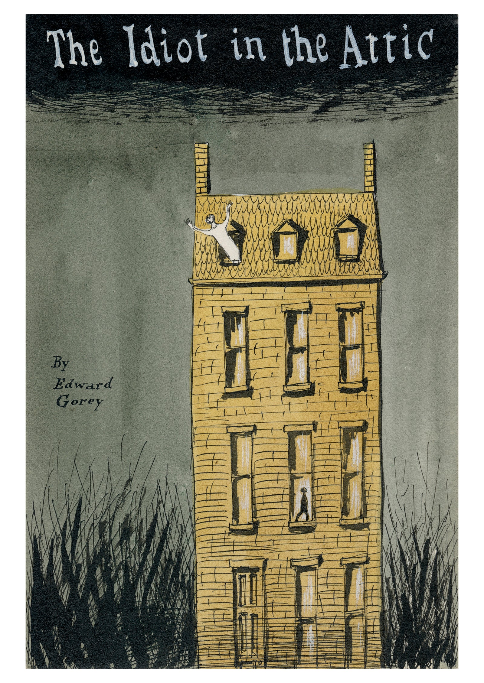 Edward Gorey: The Idiot in the Attic Postcard_Front_Flat