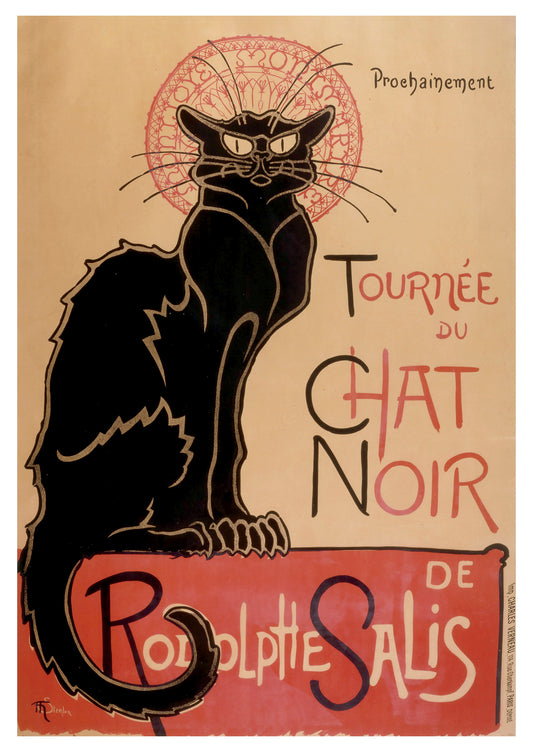 Theophile-Alexandre Steinlen: The Black Cat Postcard_Front_Flat