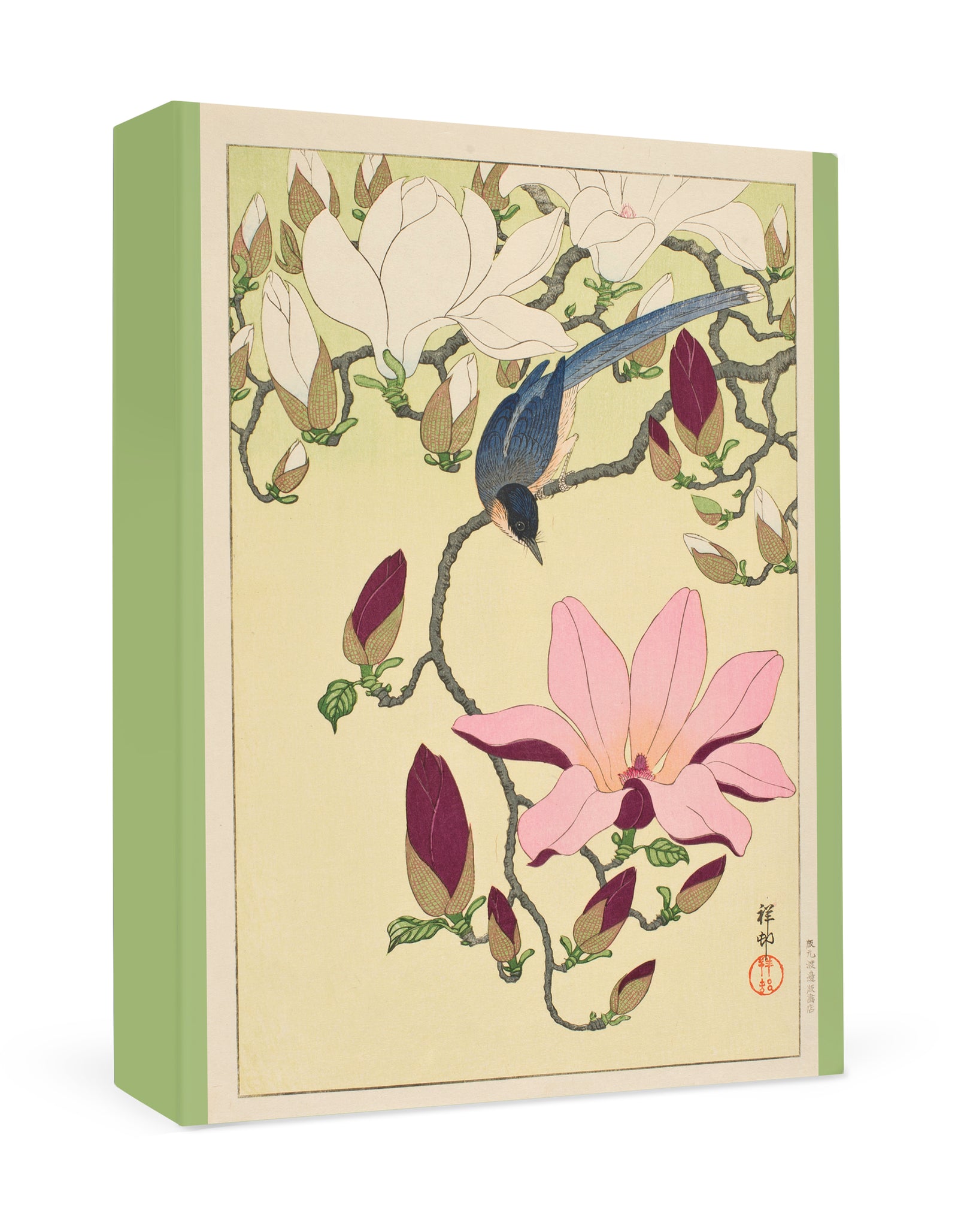 Ohara Shōson: Magnolia and Magpie Small Boxed Cards_Front_3D