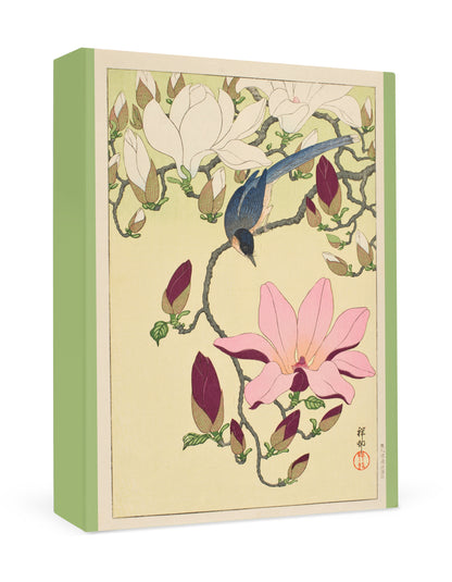 Ohara Shōson: Magnolia and Magpie Small Boxed Cards_Front_3D